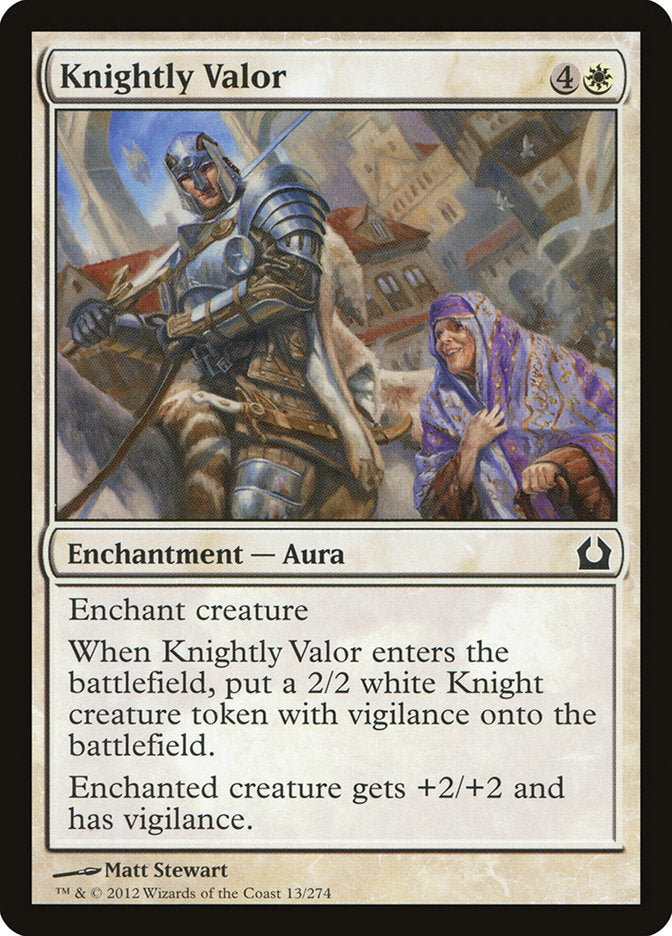 Knightly Valor [Return to Ravnica] | L.A. Mood Comics and Games