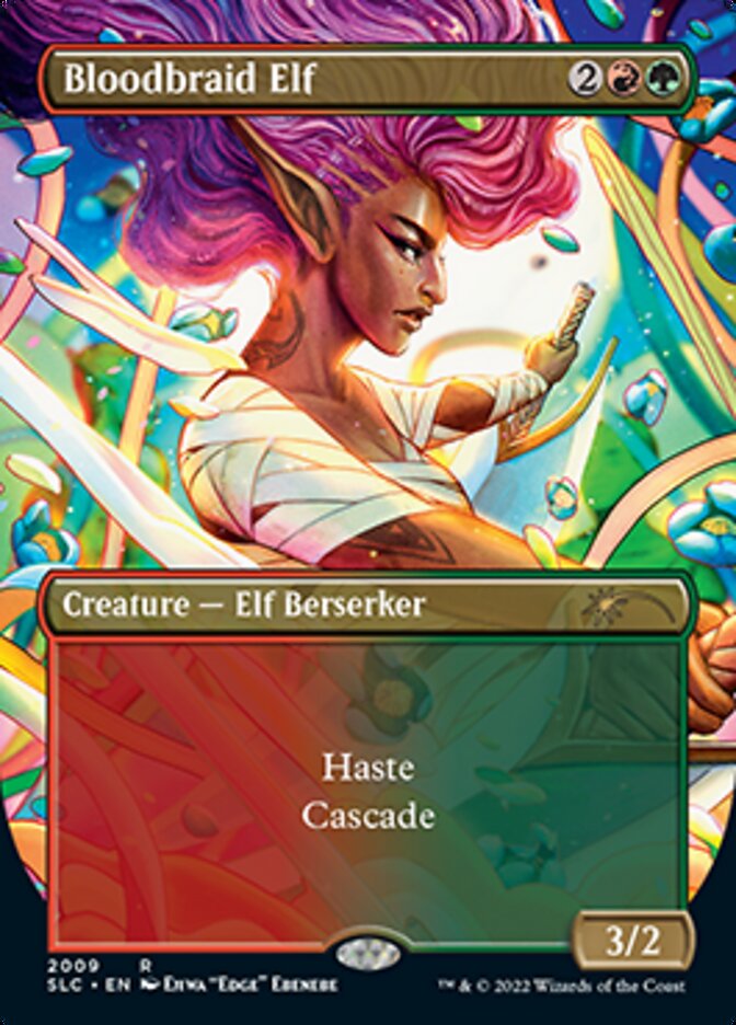 Bloodbraid Elf (Borderless Alternate Art) [Secret Lair Countdown Kit] | L.A. Mood Comics and Games