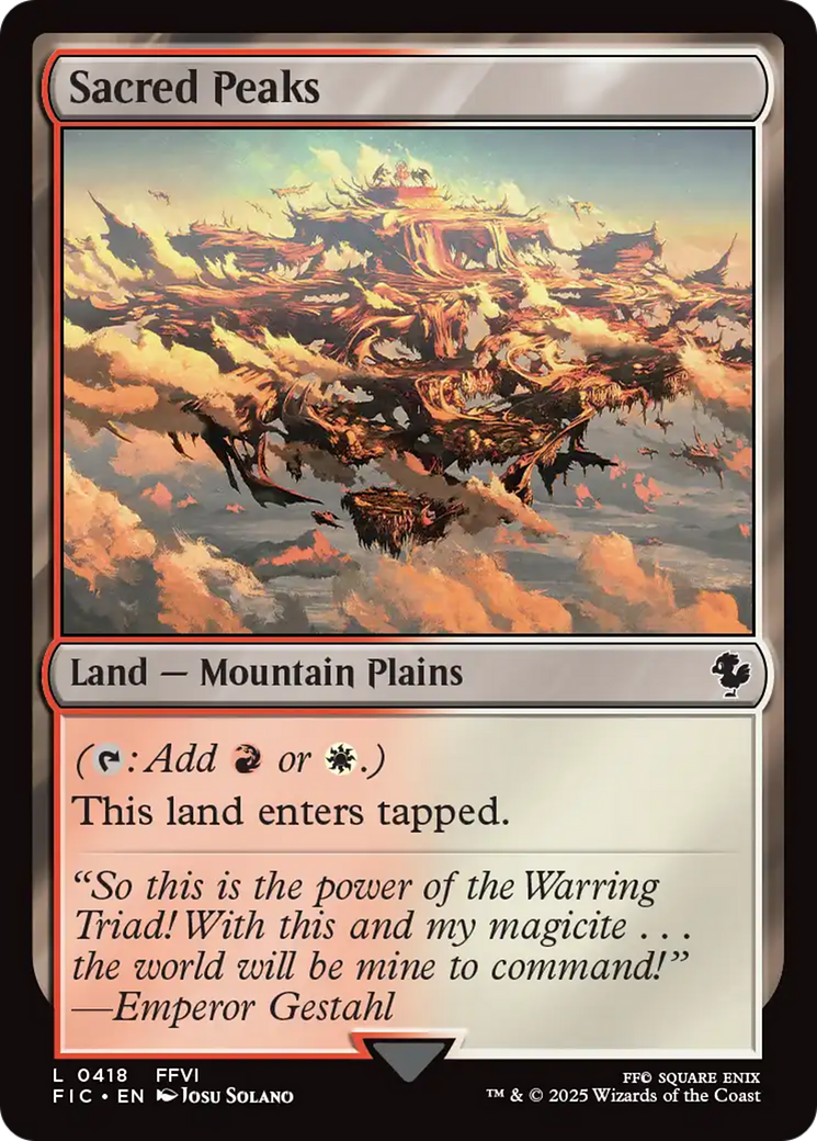 Sacred Peaks [FINAL FANTASY Commander] | L.A. Mood Comics and Games