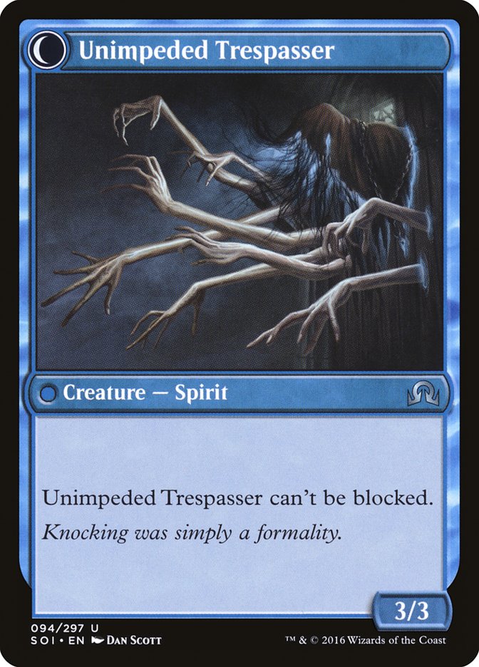 Uninvited Geist // Unimpeded Trespasser [Shadows over Innistrad] | L.A. Mood Comics and Games