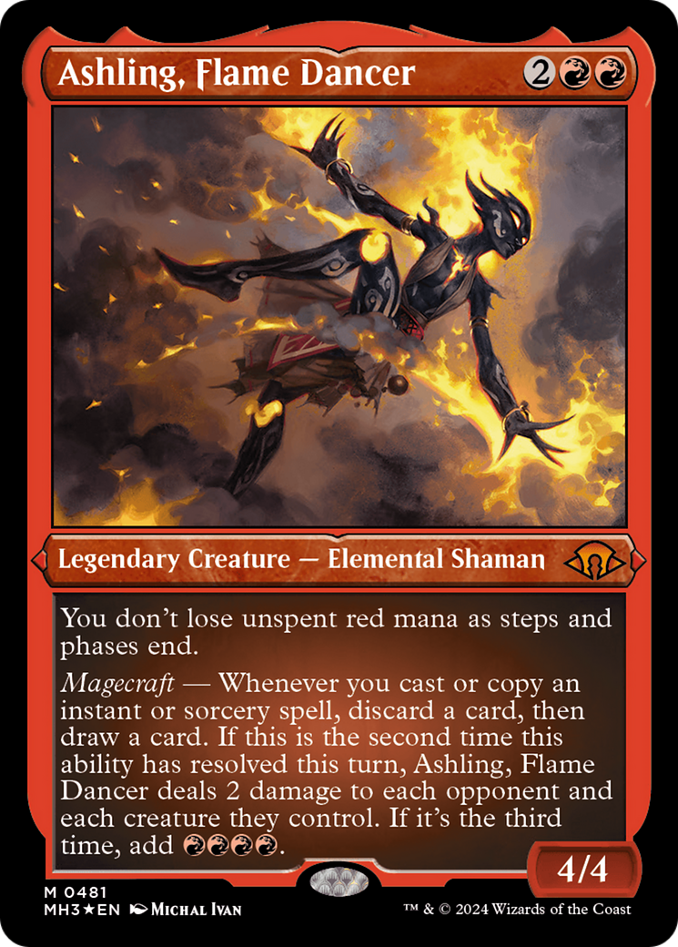 Ashling, Flame Dancer (Foil Etched) [Modern Horizons 3] | L.A. Mood Comics and Games