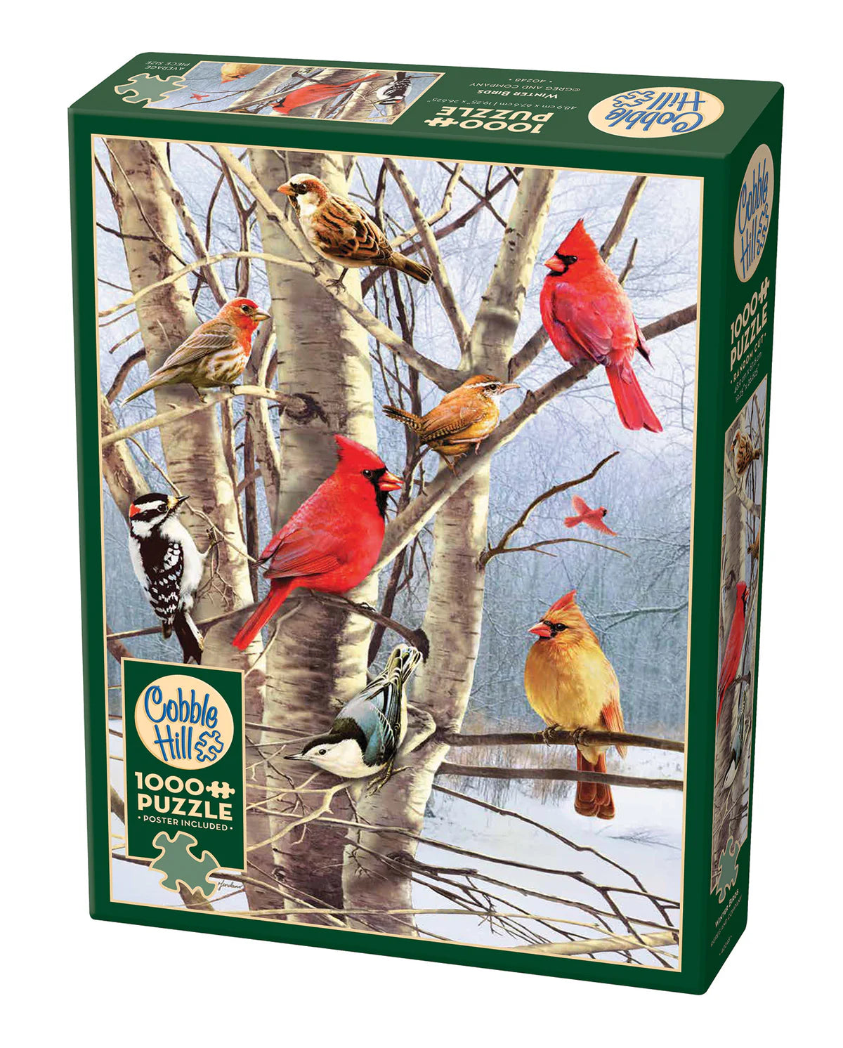 Puzzle 1000pc Winter Birds | L.A. Mood Comics and Games