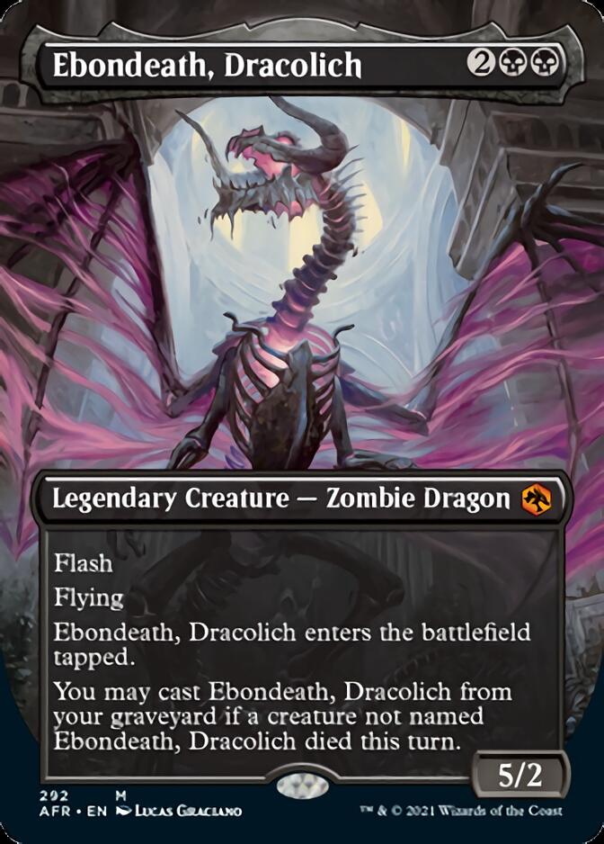 Ebondeath, Dracolich (Borderless Alternate Art) [Dungeons & Dragons: Adventures in the Forgotten Realms] | L.A. Mood Comics and Games
