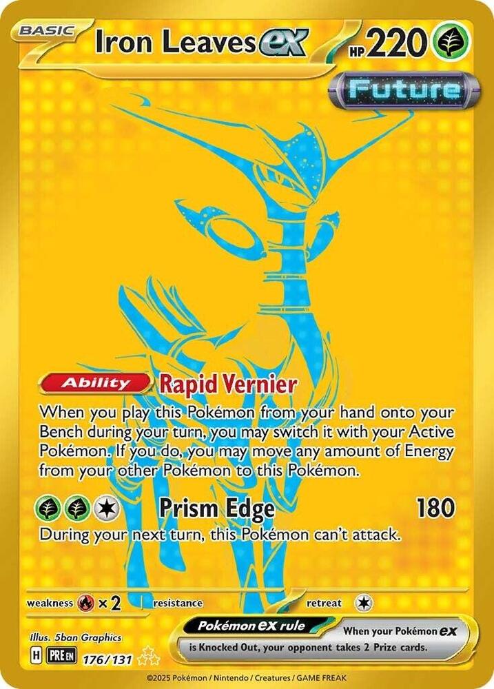 Iron Leaves ex (176/131) [Scarlet & Violet: Prismatic Evolutions] | L.A. Mood Comics and Games