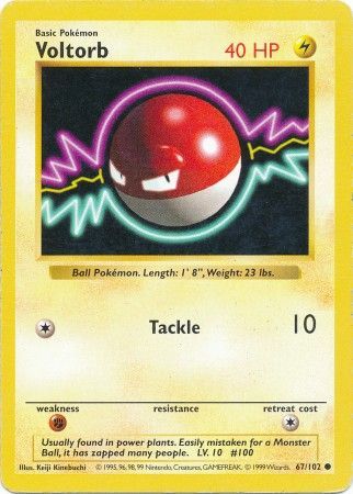 Voltorb (67/102) [Base Set Shadowless Unlimited] | L.A. Mood Comics and Games