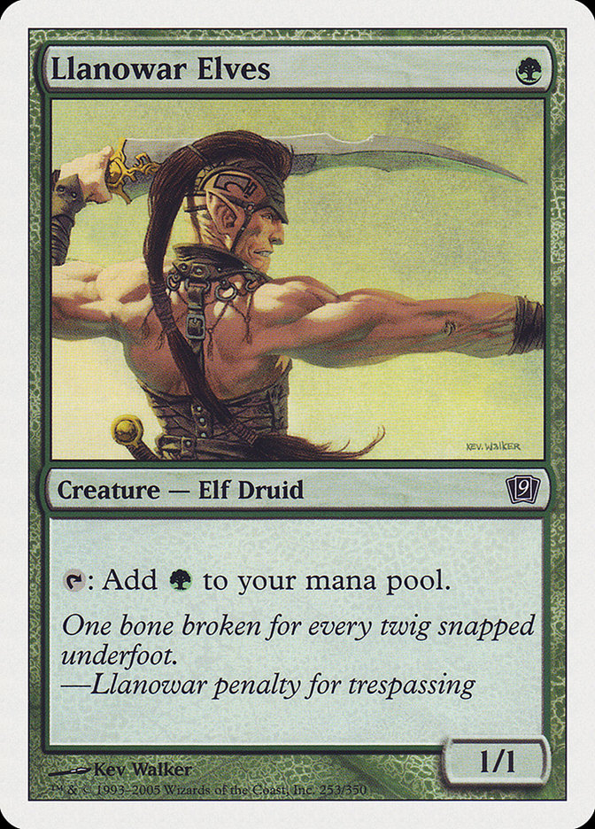 Llanowar Elves (9th Edition) [Oversize Cards] | L.A. Mood Comics and Games