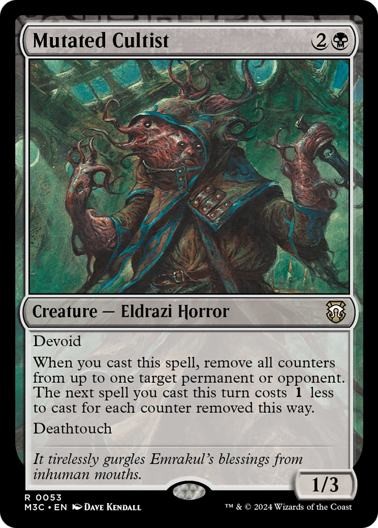 Mutated Cultist (Ripple Foil) [Modern Horizons 3 Commander] | L.A. Mood Comics and Games