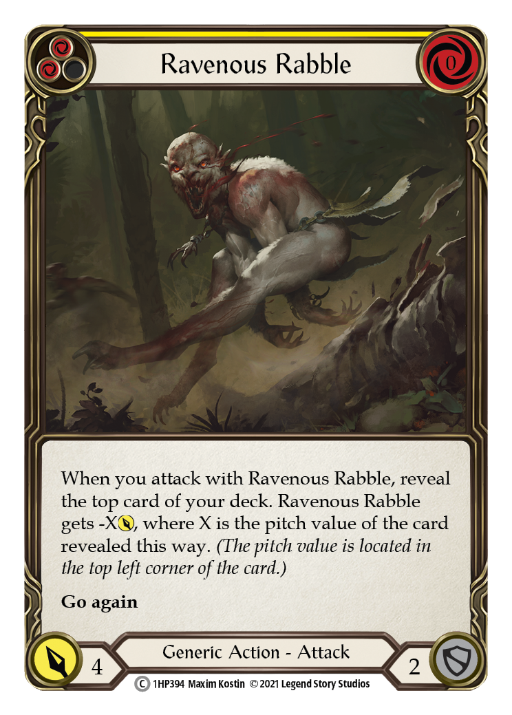 Ravenous Rabble (Yellow) [1HP394] (History Pack 1) | L.A. Mood Comics and Games