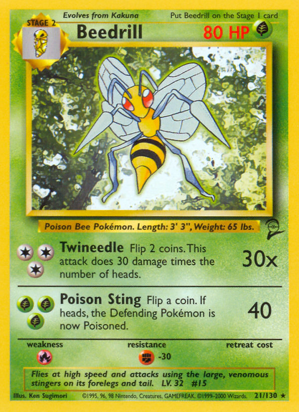 Beedrill (21/130) [Base Set 2] | L.A. Mood Comics and Games
