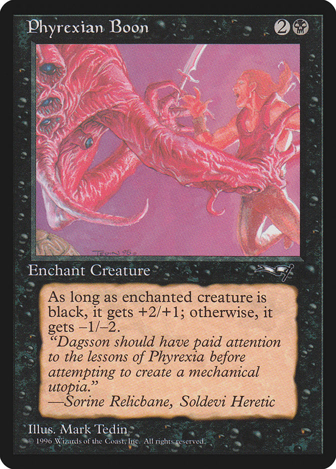 Phyrexian Boon (Person on the Right) [Alliances] | L.A. Mood Comics and Games