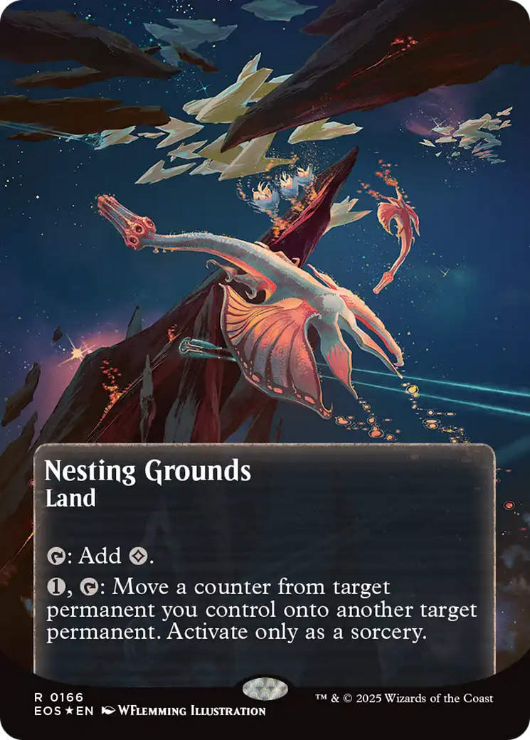 Nesting Grounds (0166) (Borderless) (Galaxy Foil) [Edge of Eternities: Stellar Sights] | L.A. Mood Comics and Games