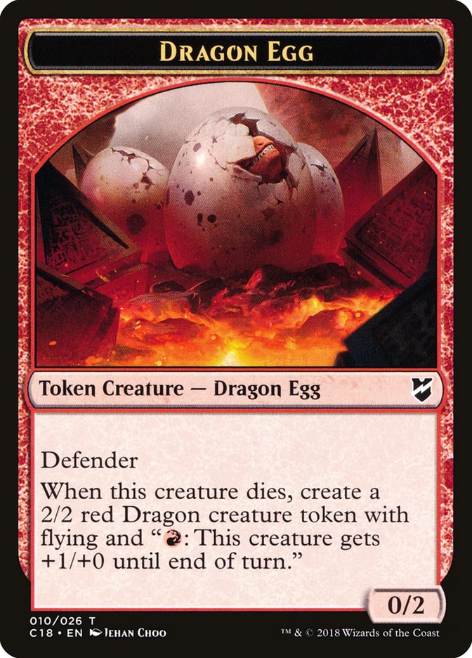 Dragon Egg Token [Commander 2018 Tokens] | L.A. Mood Comics and Games