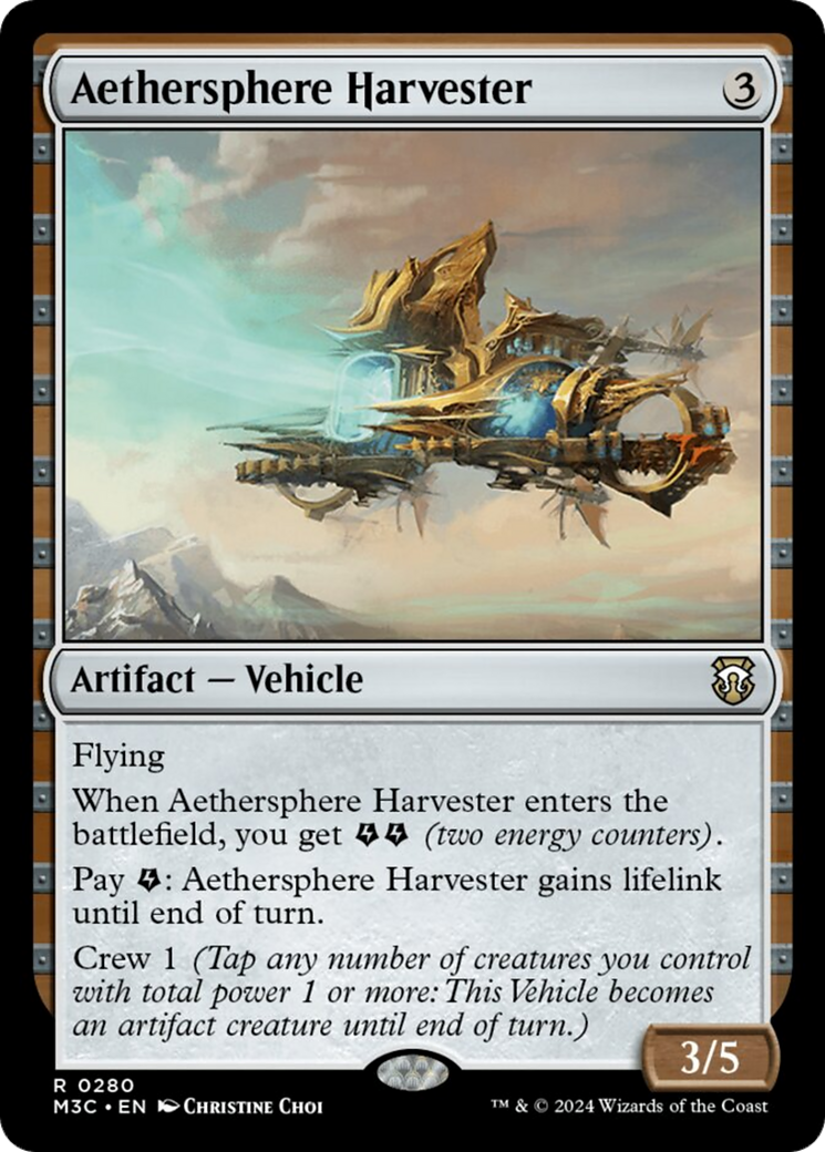 Aethersphere Harvester (Ripple Foil) [Modern Horizons 3 Commander] | L.A. Mood Comics and Games