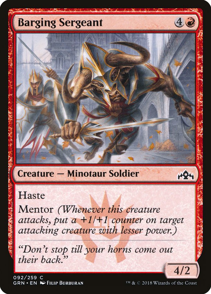 Barging Sergeant [Guilds of Ravnica] | L.A. Mood Comics and Games