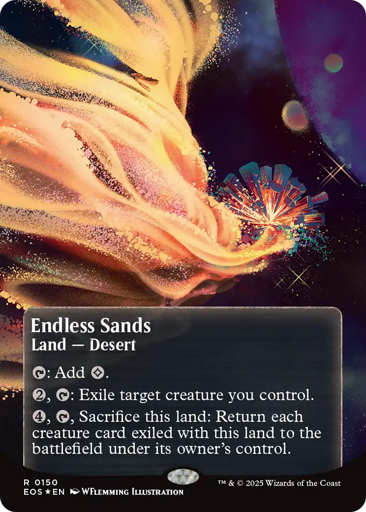 Endless Sands (0150) (Borderless) (Galaxy Foil) [Edge of Eternities: Stellar Sights] | L.A. Mood Comics and Games