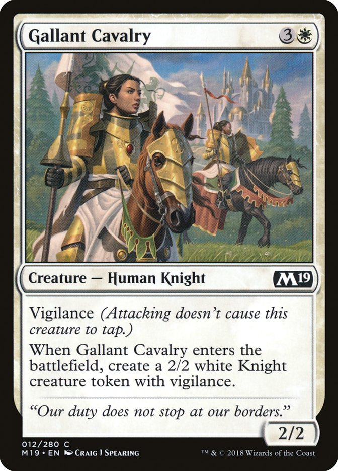 Gallant Cavalry [Core Set 2019] | L.A. Mood Comics and Games