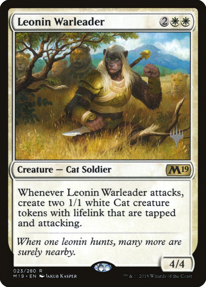 Leonin Warleader (Promo Pack) [Core Set 2019 Promos] | L.A. Mood Comics and Games