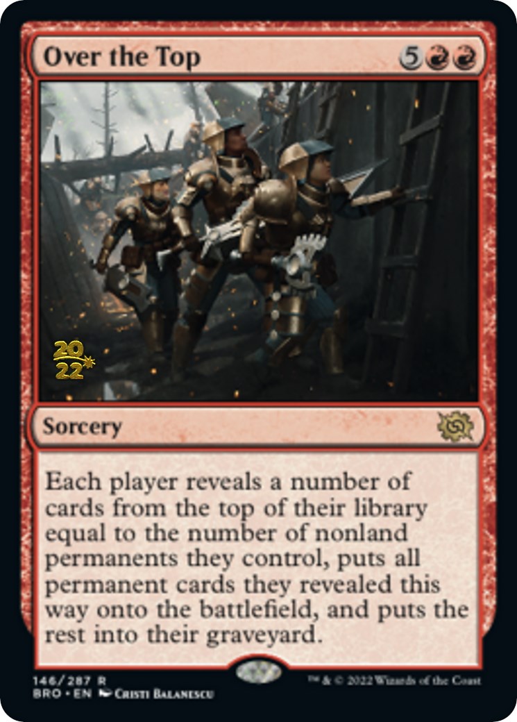 Over the Top [The Brothers' War Prerelease Promos] | L.A. Mood Comics and Games