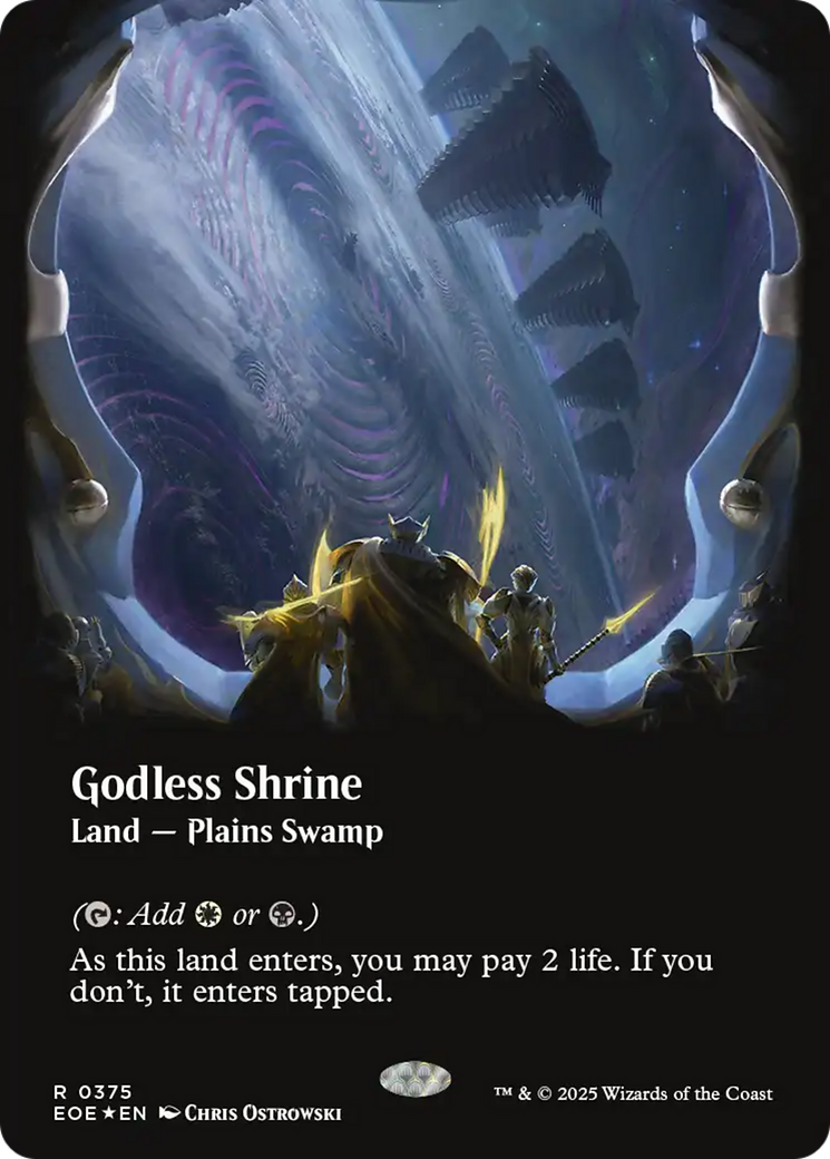 Godless Shrine (Borderless) (Galaxy Foil) [Edge of Eternities] | L.A. Mood Comics and Games