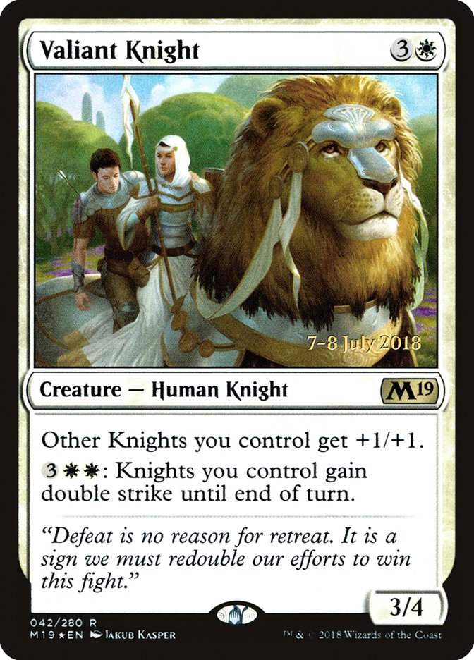 Valiant Knight [Core Set 2019 Prerelease Promos] | L.A. Mood Comics and Games