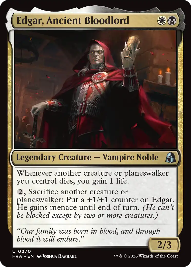 Edgar, Ancient Bloodlord [Reality Fracture] | L.A. Mood Comics and Games