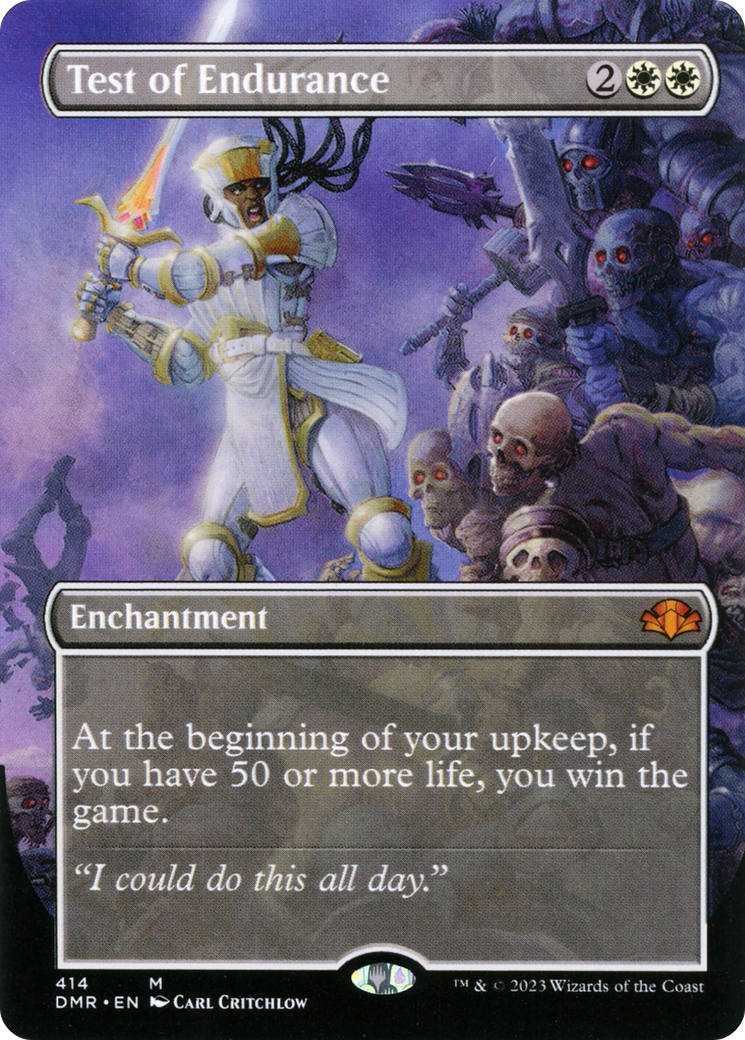 Test of Endurance (Borderless Alternate Art) [Dominaria Remastered] | L.A. Mood Comics and Games