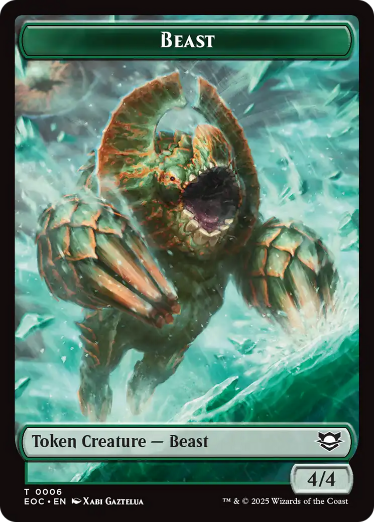 Beast (0006) // Elemental (0007) Double-Sided Token [Edge of Eternities Tokens] | L.A. Mood Comics and Games