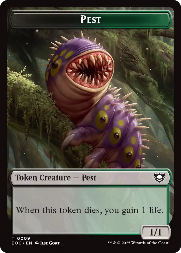 Beast (0006) // Pest Double-Sided Token [Edge of Eternities Commander Tokens] | L.A. Mood Comics and Games