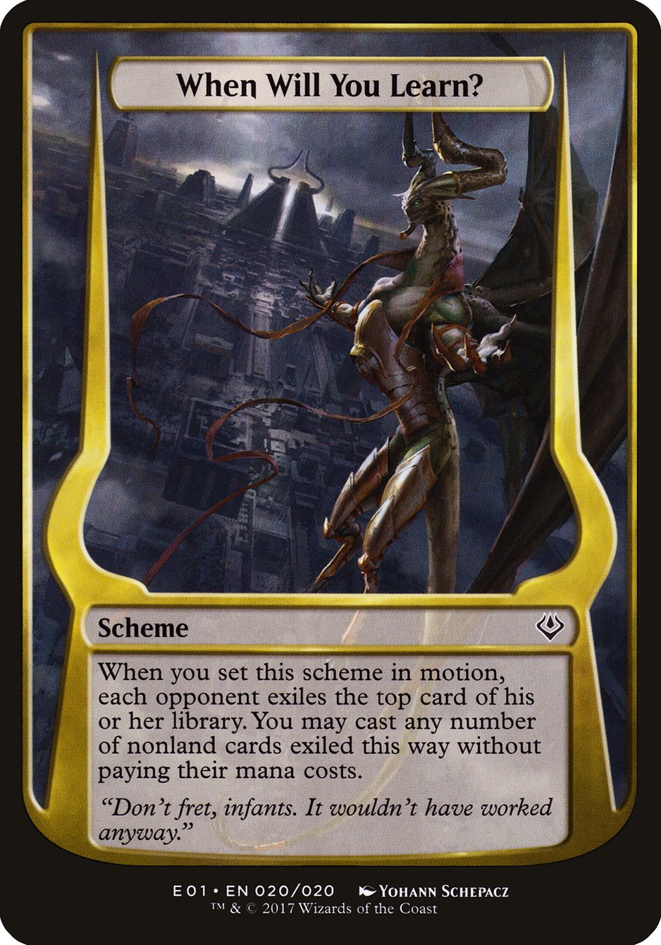 When Will You Learn? (Schemes) [Archenemy: Nicol Bolas Schemes] | L.A. Mood Comics and Games