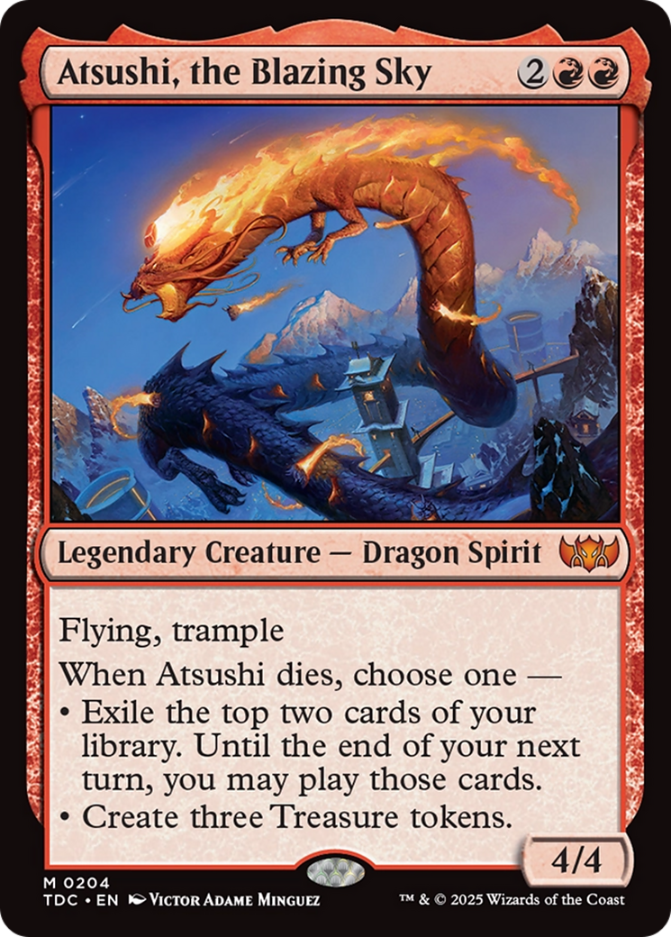Atsushi, the Blazing Sky [Tarkir: Dragonstorm Commander] | L.A. Mood Comics and Games