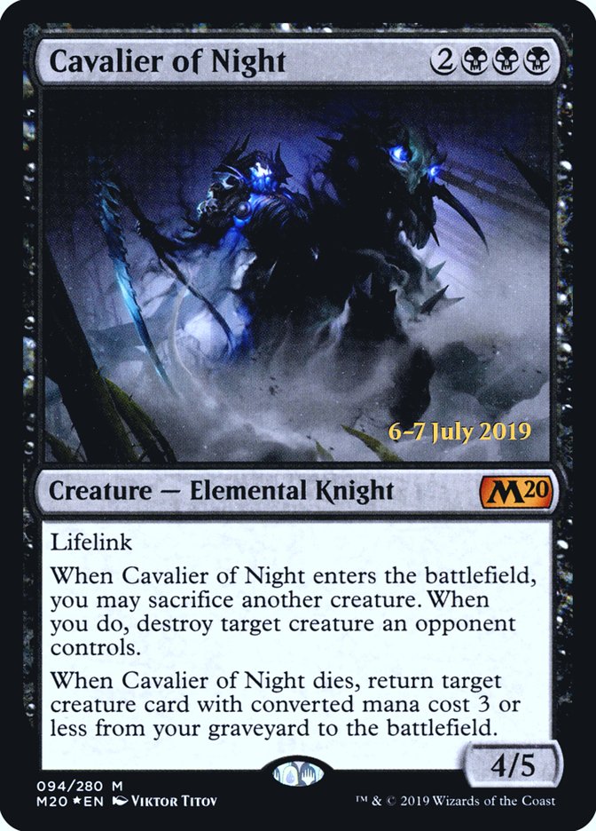 Cavalier of Night [Core Set 2020 Prerelease Promos] | L.A. Mood Comics and Games