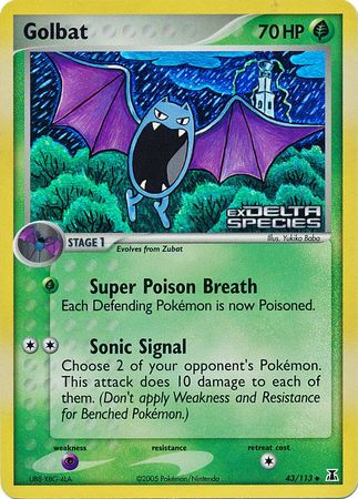 Golbat (43/113) (Stamped) [EX: Delta Species] | L.A. Mood Comics and Games