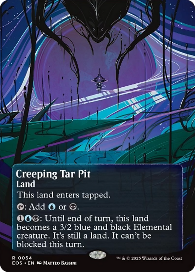 Creeping Tar Pit (0054) (Borderless) [Edge of Eternities: Stellar Sights] | L.A. Mood Comics and Games