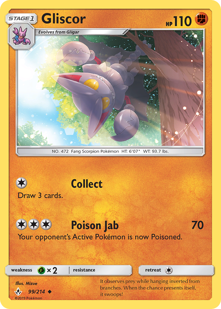 Gliscor (99/214) [Sun & Moon: Unbroken Bonds] | L.A. Mood Comics and Games
