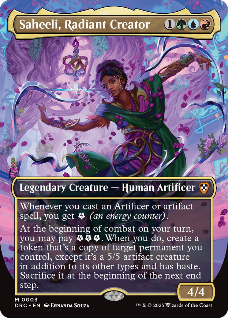 Saheeli, Radiant Creator (Borderless) [Aetherdrift Commander] | L.A. Mood Comics and Games