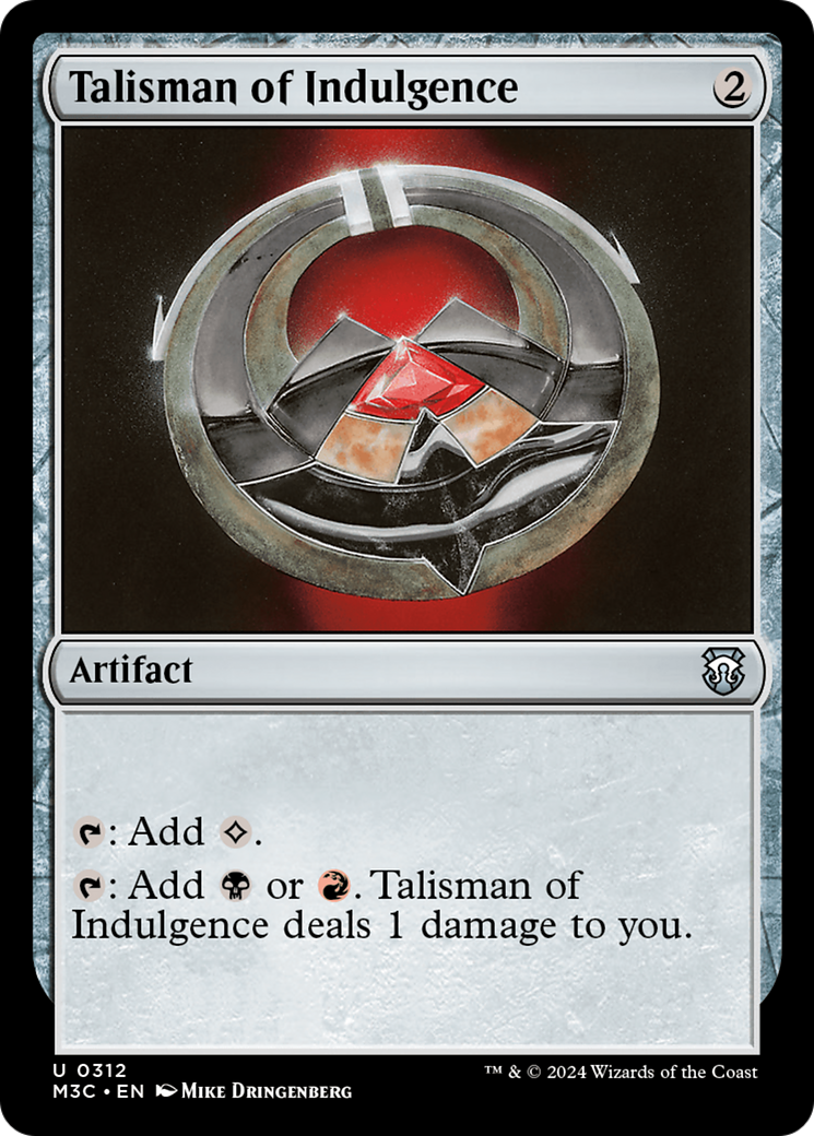 Talisman of Indulgence (Ripple Foil) [Modern Horizons 3 Commander] | L.A. Mood Comics and Games