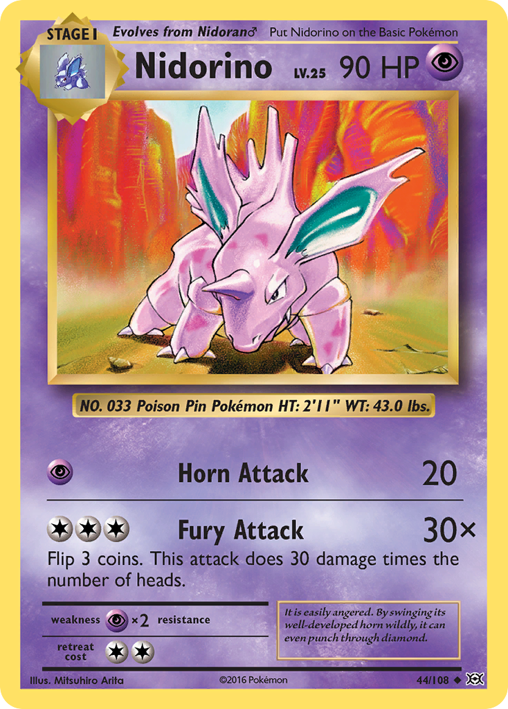 Nidorino (44/108) [XY: Evolutions] | L.A. Mood Comics and Games