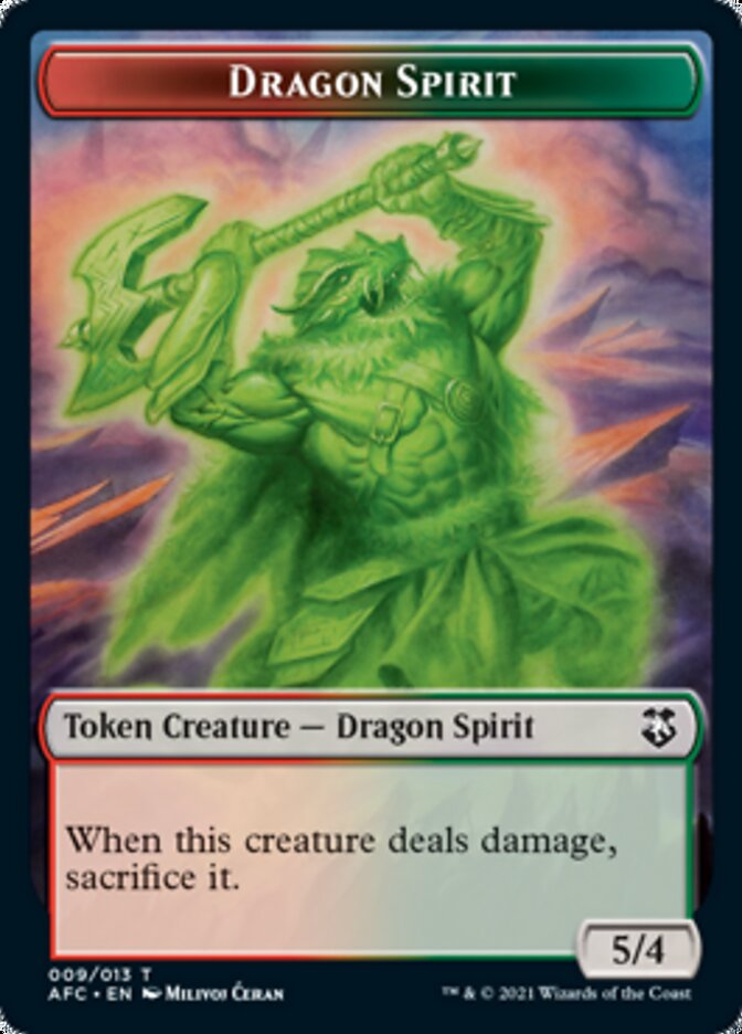 Beast // Dragon Spirit Double-Sided Token [Dungeons & Dragons: Adventures in the Forgotten Realms Commander Tokens] | L.A. Mood Comics and Games