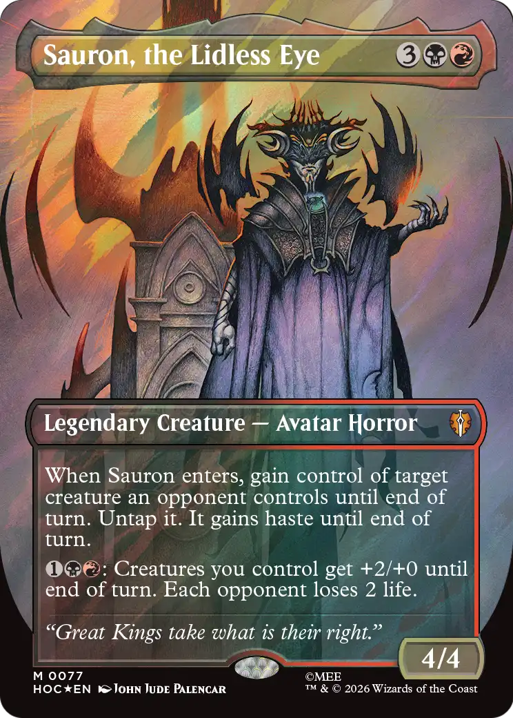 Sauron, the Lidless Eye (Borderless) (Surge Foil) [The Hobbit: Eternal-Legal] | L.A. Mood Comics and Games