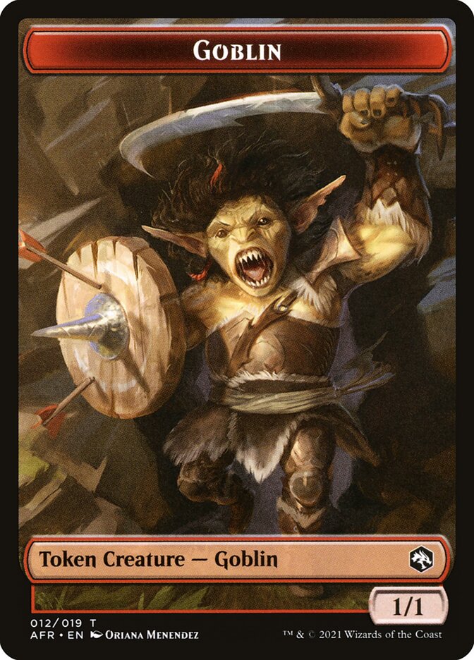 Goblin (012) // Blood (017) Double-Sided Token [Challenger Decks 2022 Tokens] | L.A. Mood Comics and Games