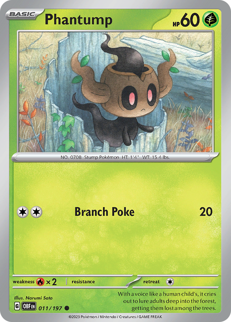 Phantump (011/197) [Scarlet & Violet: Obsidian Flames] | L.A. Mood Comics and Games
