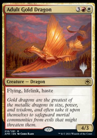 Adult Gold Dragon (Promo Pack) [Dungeons & Dragons: Adventures in the Forgotten Realms Promos] | L.A. Mood Comics and Games