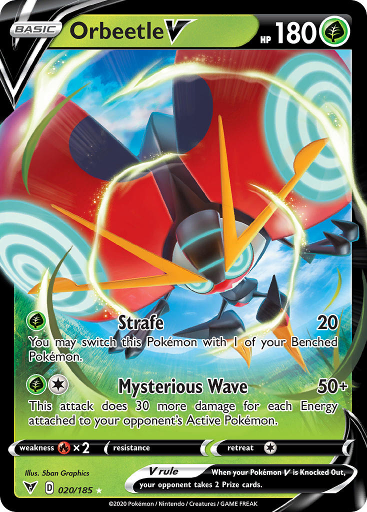 Orbeetle V (020/185) [Sword & Shield: Vivid Voltage] | L.A. Mood Comics and Games