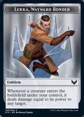 Spirit // Lukka, Wayward Bonder Emblem Double-Sided Token [Strixhaven: School of Mages Tokens] | L.A. Mood Comics and Games