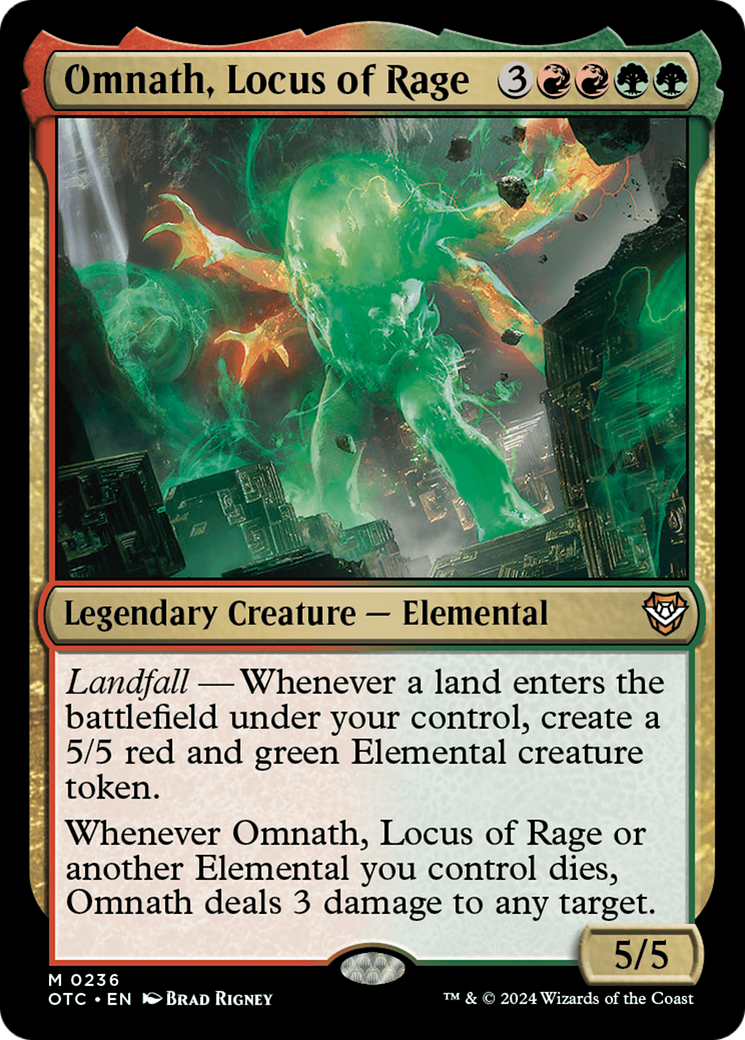 Omnath, Locus of Rage [Outlaws of Thunder Junction Commander] | L.A. Mood Comics and Games