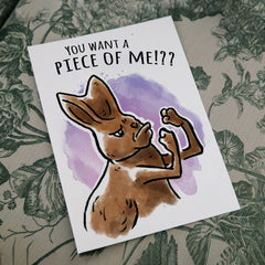 "Want a Piece of Me!?" Funny Easter Card, Happy Easter | L.A. Mood Comics and Games