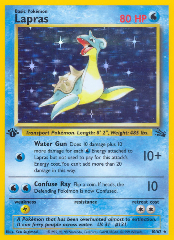 Lapras (10/62) [Fossil 1st Edition] | L.A. Mood Comics and Games