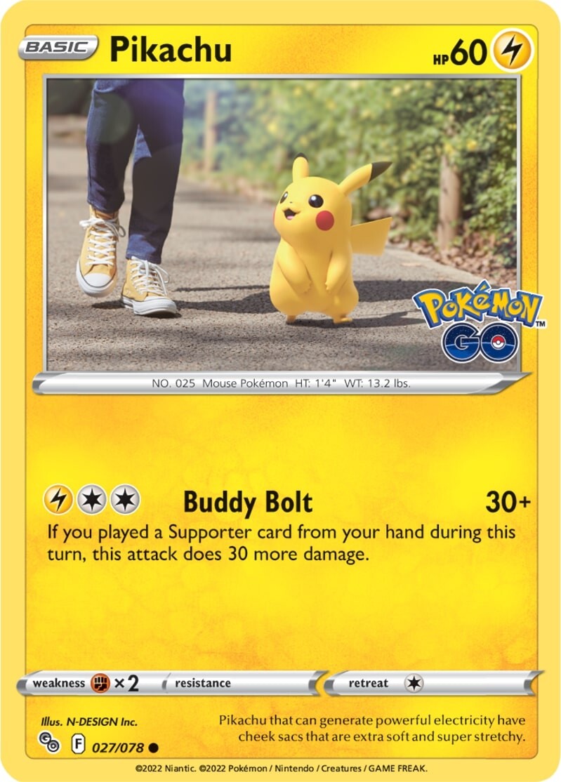 Pikachu (027/078) [Pokémon GO] | L.A. Mood Comics and Games