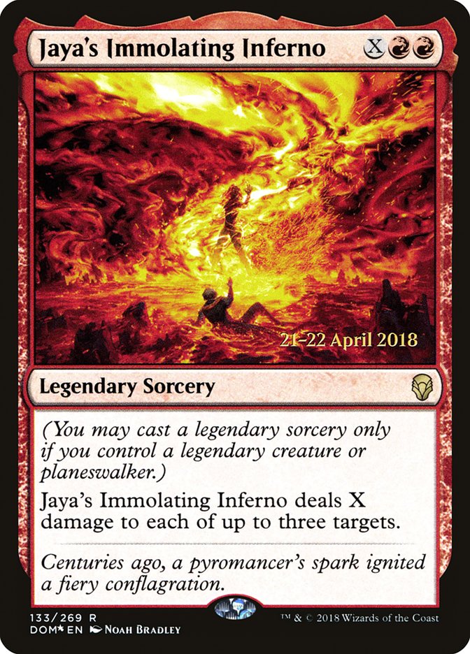Jaya's Immolating Inferno [Dominaria Prerelease Promos] | L.A. Mood Comics and Games