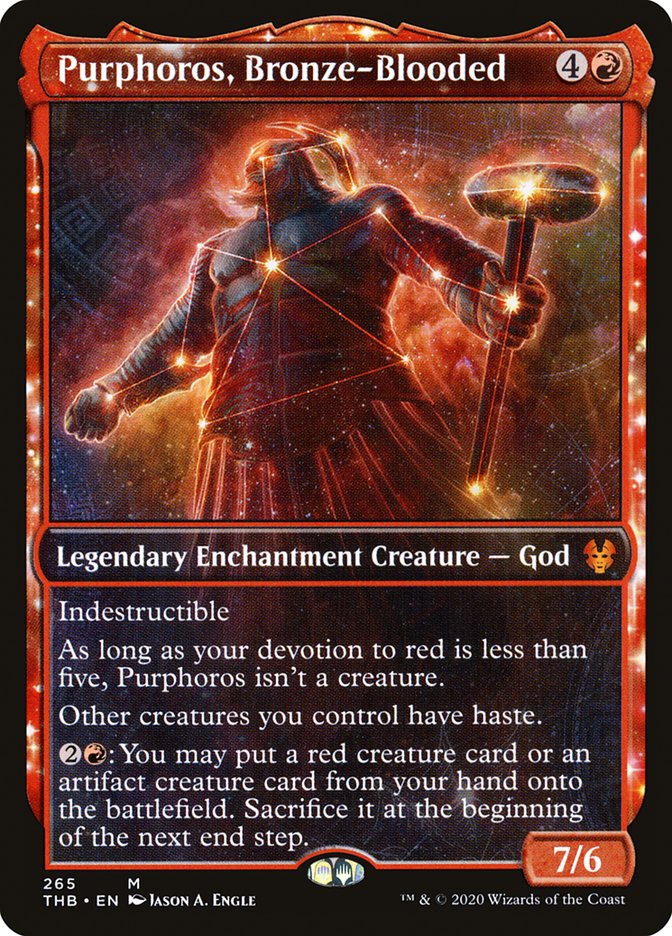 Purphoros, Bronze-Blooded (Showcase) [Theros Beyond Death] | L.A. Mood Comics and Games
